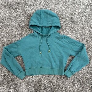 J80Fit Teal Cropped Hoodie ~ Women's Size Small